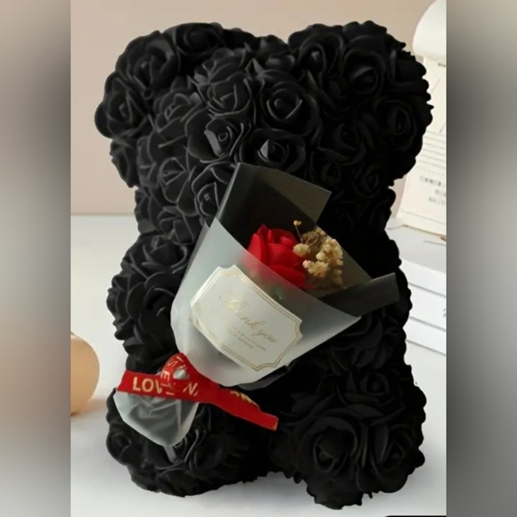 New black rose bear Gift Bundle: The Perfect Way to Say 'I Love You' - Picture 6 of 6